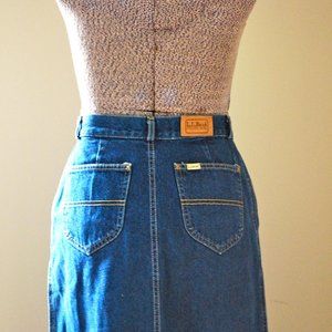 Vintage L.L. Bean denim skirt